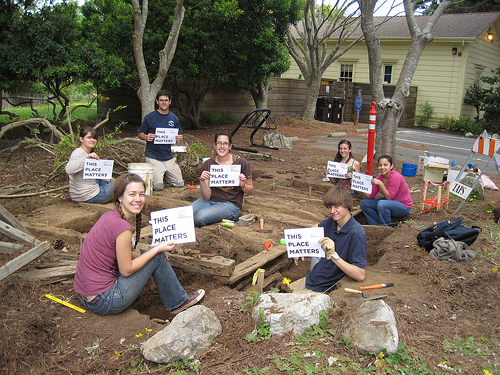 Anthropology students helped excavate the Cardiff Shed site.
